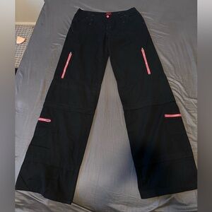 TILT Black Baggy convertible pants and jorts